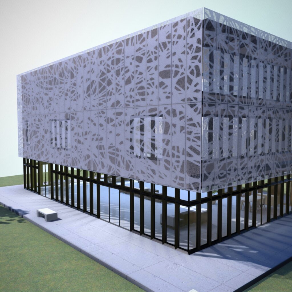 batiment 3D avec le motif RAKOTIN thermolaqué en version mini